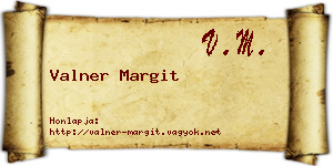 Valner Margit névjegykártya